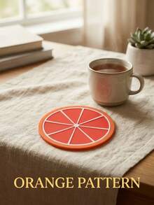 2pcs Set Random Color Cute Fruit Shaped Drink Coasters, Heat-Resistant Flexible Silicone Cup Mats For Coffee Mugs, Anti-Slip Semi-Transparent Table Placemats Bowl Pads, Summer Home Dining Room Decor Kitchen Essentials - 彩色 - 查看 6