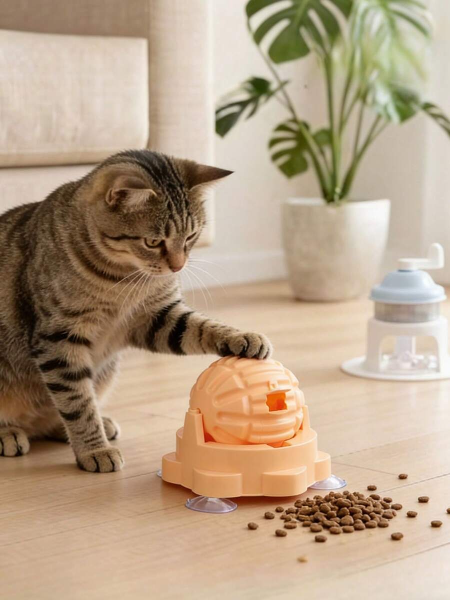 Đồ chơi cho thú cưng ăn chậm tương tác, dạng xoay, đồ chơi cho ăn chậm vui nhộn, phù hợp cho mèo và chó. - Nhiều màu - Xem 1