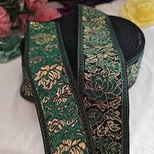 2 Inch Wide Embroidered Jacquard Trim, Multiple Colors, Perfect For Sewing/DIY Crafts, Garment Waistbands, Cuffs, Collars, Hair Accessories, Bag Trims, Lace Edging - Multicolor - View 12