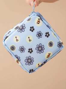 Large Capacity Sanitary Pad Storage Bag, Tampon Storage Bag, Square Sanitary Pad Storage Bag, Cartoon Pattern Storage Bag, Portable Menstrual Products Set, Women Sanitary Products Bag - Multicolor - View 12
