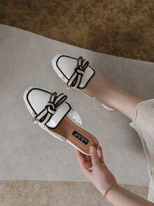 Mengshangli Sandalias de mujer con hebilla de perlas, estampado bohemio aleatorio para fiestas en la playa, zapatos planos aptos para la playa, vacaciones, primavera/verano - Multicolor - Ver 3