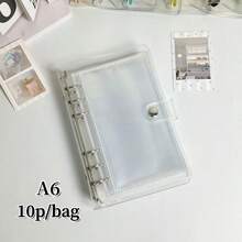 1 cuốn sổ tay A7 trong suốt, sổ ghi chép một ngăn, sổ đựng sticker, sách sticker, Youcheng Youpin, sổ nhật ký tự làm, giấy trong suốt chất liệu PP, sổ sticker dung lượng lớn, sổ tay di động, sổ lưu niệm K-POP, thích hợp làm album ảnh, sổ kế hoạch, sổ lưu niệm, sách sticker, sổ tay, sổ lập kế hoạch ngân sách, đồ dùng học tập, văn phòng phẩm. - Trong sáng - Xem 10