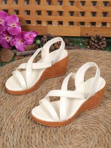 2026 New Women's Platform Slide Sandals, Plus Size, Fashionable, Suitable For All Occasions, Global - Beige - View 6