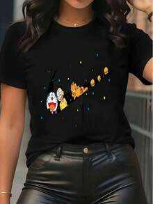 Women T-Shirts - Black - View 6