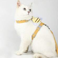 猫狗牵引绳，小型犬牵引绳，泰迪/贵宾犬胸背带，狗牵引绳，宠物用品 - 黃色 - 查看 7
