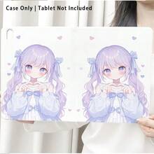 蝴蝶结图案单件翻盖平板电脑保护套，带笔槽，兼容三星 A9/A9+/S9/S9FE/A11/A11+/S11/S10 FE/S10 FE+/S10 Lite、A16 2025、Air 11/13、M3 2025、Mini 7 A17、Pro 2024、Air 11/13、M2 2024、Pro 11/13、M4 2024、Pro 12.9、7/8/9 代、10.2、10 代、10.9、Air 4/5/6/7/8、10.9、Pro 11、4/5/6 代、Mini 6、SE 11、荣耀、Matepad SE 11。 - 彩色 - 查看 7