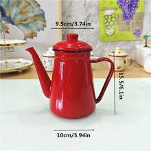 1 chiếc ấm pha cà phê, ấm đựng dầu ăn, ấm đựng nước, ấm trà tráng men dày kiểu cổ điển, ấm đựng nước đá. - nhiều màu - Xem 4