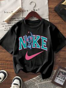 Unisex Oversized Short Sleeve T-Shirt Casual Streetwear Summer Daily Top Loose Fit Crew Neck Tee Comfortable Soft Fabric Easy to Match Basic Style Ideal Holiday Gift for Friends Family Boyfriend Girlfriend Christmas Birthday Valentine's Day Present  Fashion Essential Wardrobe Staple Lightweight Breathable Casual Wear Perfect for Outings Hanging Out Home Wear School Street Style Versatile Piece Suitable for Spring Summer Fall Easy Care Machine Washable Durable Material - nero - Visualizzare 6