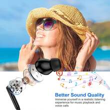 USB-C 有线耳机，HiFi 立体声 Type-C 耳机，带麦克风，降噪设计，兼容三星 Galaxy S25/S24/S23，柔软硅胶材质，防缠绕编织线，符合人体工学，通话清晰，哑光黑 - 查看 4