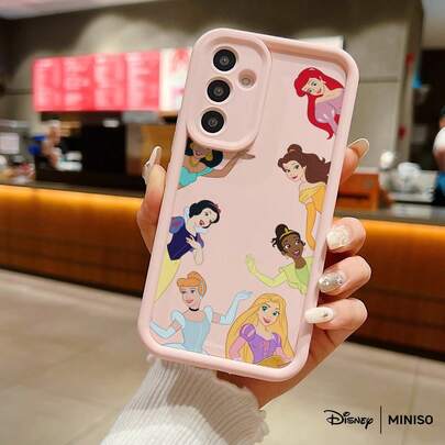  Funda de teléfono TPU de la serie Disney Princess de MINISO, con patrón de personajes clásicos adecuado para Samsung S26 Ultra/S26 Edge/S26 Plus/S26/S25 Ultra/S25 Plus/S25/S25FE/S25Edge/S24Ultra/S24Plus/S24/S24FE/S23FE/S23Ultra/S23Plus/S23/S22Ultra/S22Plus/S22/S21Ultra/S21Plus/S21/A15/A16/A17/A23/A24/A25/A26/A33/A34/A35/A36/A52/A53/A54/A55/A56/A71/A72/A73, regalo de Navidad para la novia