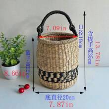 1 pièce Panier décoratif tissé à la main, rangement et décoration de bureau - Voir 7