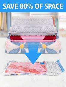 1/6/10pcs Vacuum Compression Bags Travel Vacuum Bags Vacuum Sealed Bags Clothing Compression Storage Bags Sorting Organizer Bags - Moisture-Proof Dust-Proof Travel Portable Save 80% Closet Space Perfect For Organizing Clothing Pants Socks Towels Blan - Multicolor - View 5