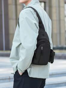 男士胸包，户外骑行斜挎包，休闲实用单肩包 - 彩色 - 查看 1