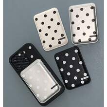 1 chiếc ốp lưng da họa tiết chấm bi tối giản có nam châm, dùng cho điện thoại thông minh hỗ trợ Magsafe, kiểu dáng tối giản và thời trang. - Nhiều màu - Xem 1