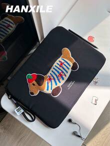 Túi đựng máy tính họa tiết chó xúc xích dễ thương, túi bên trong đựng máy tính 10/13/15 inch và vỏ bảo vệ máy tính bảng. - Xem 13