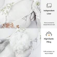 Floral Nursing Pillow With Removable Washable Cover And Breathable Filling, Suitable For 0-16 Months Baby Nursing Support, Multi-Functional Support Cushion - Multicolor - View 3