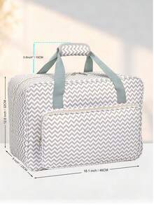 Sewing Machine Carrying Case With Multiple Pockets - Adjustable Shoulder Strap, Fits 15-18 Inch Models, Made Of Waterproof Oxford Fabric Bag For Travel Travel Pouch Holiday Bag Holiday Essential - White - View 6