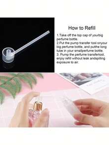 Bình xịt nước hoa có thể nạp lại, chai xịt mỹ phẩm bằng nhựa không mùi, chai xịt du lịch không chứa latex, dụng cụ nạp nước hoa cầm tay. - trắng - Xem 10