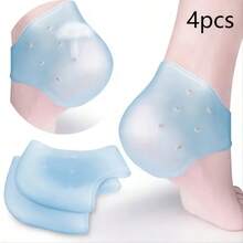 2/4/6pcs Heel Gel Protectors, Heel Cup Gel Protection Sleeves, Unisex Heel Pads, Softening Skin Silicone Heel Protectors, Gel Protection Pads, Protect Your Feet Outdoors - Quantity - View 1
