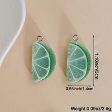 5/10pcs Cute Colorful Lemon Resin Pendant, Minimalist Small Fruit Charm DIY Jewelry Making Accessories - Random Color - Multicolor - View 4