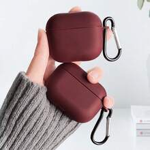 Bolígrafo de limpieza para auriculares Bluetooth + Estuche protector desmontable de TPU | Con diseño de gancho para un transporte fácil | Kit de herramientas de limpieza para puerto de auriculares/altavoz/estuche de carga para AirPods - Burdeos - Ver 3