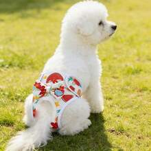 1 chiếc quần sinh lý cho thú cưng, chấm bi đỏ, vàng chanh, đỏ dưa hấu, họa tiết da cá sấu cổ điển, quần vệ sinh có nơ, chống quấy rối, thoáng khí cho mèo/chó đang trong thời kỳ động dục - Màu xanh nhạt - Xem 8