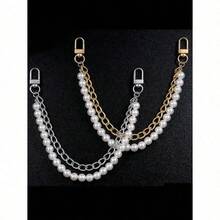 Fashionable Handbag With Beaded Vintage And Minimalist Faux Pearl Alloy Buckle Chain Gifts For Women - Multicolor - View 5