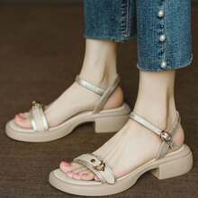Women Flat Sandals - Brown - View 6