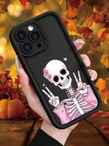 1 ốp lưng điện thoại hình đầu lâu cầu thang Dopamine sáng tạo, tương thích với Apple 16/17 Pro Max, bảo vệ toàn thân chống sốc, thiết kế tối giản, kiểu hoạt hình dễ thương, bảo vệ hoàn hảo điện thoại của bạn, phù hợp với Honor X7/Galaxy A56 5G/ Smart 8/ Hot 40/Transsion Spark 30C/Spark Go 2024/ Note 14 5G/ Moto E22/E22i/ A54 - màu đen - Xem 5