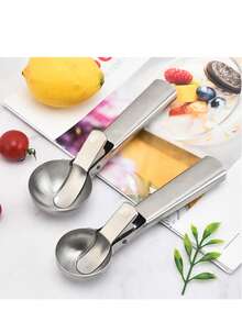 1 chiếc muỗng múc kem đa năng tối giản, tiện dụng, màu kim loại, bằng thép không gỉ. Chất liệu thép không gỉ, chống dính, dễ dàng lấy kem ra khỏi khuôn, thích hợp làm món tráng miệng/múc kem/múc trái cây/bữa tối gia đình. Chống gỉ, dễ vệ sinh. Dụng cụ nhà bếp đa chức năng, thích hợp làm quà tặng Ngày của Cha, Ngày của Mẹ, mùa tốt nghiệp. - Nhiều màu 1 - Xem 9