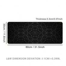 Black & Gray Textured Extra Large Mouse Pad, Gaming Desk Mat, Big Keyboard Pad, Washable, Rubber Non-Slip Bottom, Stitched Edge, Gift Mouse Pad, Desk Protector, Study Pad, Multiple Sizes Available, Computer Keyboard Mat, Laptop Pad - Black and Gray Texture - View 16