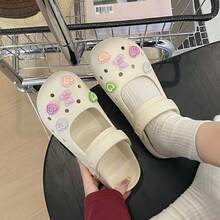 Women's New Mary Jane EVA Clogs, Popular Korean Ins Hollow Design, Lightweight Comfortable Slip-On Sandals, Beach/Garden Shoes - White - View 5