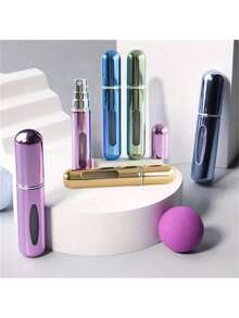 10pcs 5ml Refillable Mini Perfume Spray Bottles, Reusable Perfume Bottles, Travel Perfume Bottles, Mini Perfume Bottles, Can Be Refilled From The Bottom, Refillable Spray Bottles, Travel Essentials, Multiple Colors Available, 1/3/4/5pcs Set, Small Spray Decanting Containers, Travel Storage Pouch, Suitable For Beach, Summer Vacation, Back To School And Other Occasions - Multicolor - View 9