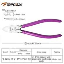 TOPFORZA 1件装 6英寸管钳，45°手动钳，锻造CR-V钢，PVC手柄，铜线和塑料切割器 - PC-7206 - 查看 9