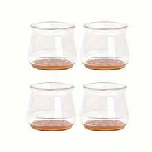 4/8/16/24pcs Anti-Slip Transparent Felt Chair Leg Covers, Large Round Chair Pads, Silicone Chair Leg Protectors, Dining Table Mats, Chair Cushions, Accessories For Restaurants, Hotels, Cafes - Transparent - View 12