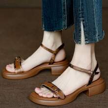 Women Flat Sandals - Brown - View 2