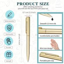 20 chiếc bút bi mini, bút bi mực đen ngắn 4 inch, dụng cụ viết sổ tay, bỏ túi, ký tên, ghi nhớ, dùng cho trường học và văn phòng. - A - Xem 3