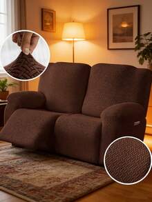 3-Seater Recliner Sofa Cover, Stretch Jacquard Sofa Slipcover, Suitable For Recliner Sofa & Leisure Armchair, Furniture Protector - Multicolor - View 14