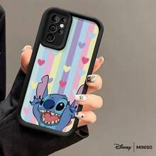 Ốp lưng điện thoại MINISO Disney Stitch hình trái tim sọc pastel, vỏ bảo vệ hoạt hình dễ thương phù hợp với Samsung S26 Ultra/S26 Edge/S26 Plus/S26/S25 Ultra/S25 Plus/S25/S25FE/S25Edge/S24Ultra/S24Plus/S24/S24FE/S23FE/S23Ultra/S23Plus/S23/S22Ultra/S22Plus/S22/S21Ultra/S21Plus/S21/A15/A16/A17/A23/A24/A25/A26/A33/A34/A35/A36/A52/A53/A54/A55/A56/A71/A72/A73, quà tặng Giáng sinh - Hồng - Xem 2