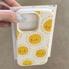 1 pieza de funda para teléfono con material TPU, diseño lindo de un pequeño sol cálido, compatible con iPhone/teléfonos, teléfonos móviles, bolsos, accesorios para móviles, fundas para teléfonos, decoración de interiores, accesorios, fundas transparentes para teléfonos, verano, correas para teléfonos, fundas para teléfonos de hombre, fundas negras para teléfonos, fundas rosas para teléfonos, funda para móvil para hombre, funda para móvil para mujer, protección para teléfonos móviles, accesorios de playa, adornos de fresa, fundas protectoras para teléfonos. - Estilo (1 pieza) - Ver 3
