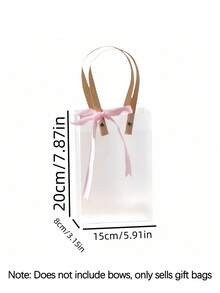 40/30/10入 節日禮品袋 磨砂PVC手提袋 便攜禮品包裝袋 紀念品袋 派對伴手禮袋 適用萬聖節、聖誕節、生日、婚禮派對用品、開學季 - 透明 - 查看 14