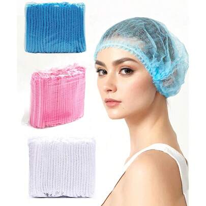 100/50 chiếc Mũ dùng một lần, Mũ đầu bếp, Mũ chống bụi, Lưới che tóc khi chế biến thực phẩm, Mũ vệ sinh không dệt, Mũ chống dầu mỡ khi chế biến thực phẩm, Mũ tắm, Mũ thoáng khí dùng cho tiệm làm đẹp, Mũ lao động, Thích hợp cho ngành công nghiệp điện tử, công việc vệ sinh, hoạt động công nghiệp, tiệm làm móng, phòng sạch, phòng thí nghiệm, thẩm mỹ viện, chế biến thực phẩm và các dịp khác.