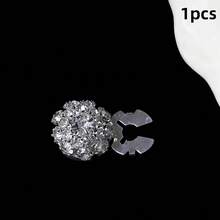 1 pièce Bouton recouvert de cristaux et de strass, clip décoratif détachable convenant pour les poignets de chemises, sacs et chaussures des hommes et des femmes, accessoire de mode brillant - rond - Voir 12
