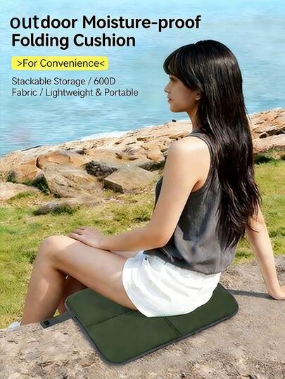 1/2 件装牛津布可折叠户外坐垫/防潮垫 - 便携式，适合露营、狩猎、徒步旅行、野餐，纯色图案，露营配件，必备徒步装备，色彩鲜艳的图案设计，耐用面料，易于清洁