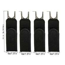 4pcs Unisex Elastic Invisible Waist Belt, Quick Fastening Adjustable Stretch Waistband Suitable For Jeans, Work, Casual Wear, Comfortable No Bulge Waist Belt - 4 Pieces Of Waistband Without Buckle, Black - View 9