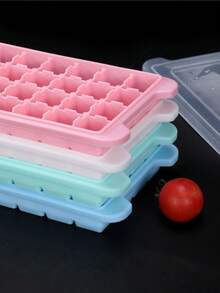 24-Cavity Silicone Tray, Maker Mold, Freeze Trays With Lid, Square Mold For Home Use - Multicolor - View 3