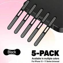 XINHONGYU Bộ 5 miếng ốp bảo vệ loa bằng kim loại, phù hợp với dòng 17 Pro Max/17 Air/16 Pro Max/16/15/14/13/12, được làm từ chất liệu kim loại bền chắc, có các màu: Đen/Bạc/Cam vũ trụ/Vàng/Xanh lá cây/Đỏ/Xanh dương/Tím/Titan sa mạc, v.v. - Nhiều màu - Xem 25