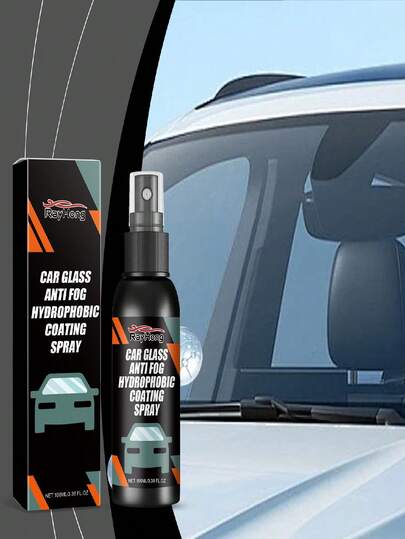 rayhong Windshield Spray, Windshield And Rearview Mirror Cleaner, Anti-Fog, Water-Repellent Formula. Helps Reduce Damage To Auto Glass From Polluted Water/Acid Rain/Rainwater, Quickly Forms A Water-Repellent Film On Glass Surface To Improve Wiper Performance, Prevents Windshield And Rearview Mirror From Getting Wet, Quickly Removes Stubborn Stains, Oil Film, Bug Residue, And Water Spots On Glass Surface
