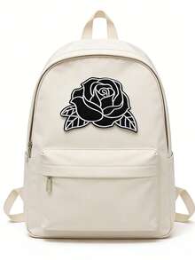 1片黑白玫瑰刺绣贴片 - 可熨烫/缝纫装饰用品 - 适用于T恤、夹克、背包、破损补丁 - 多色 - 查看 6