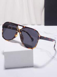 1 pieza Nuevas gafas de moda con doble puente de estilo retro de los 80, diseños de moda unisex - Multicolor - Ver 18